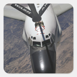 Ett RC-135 Rivet Joint Reconnaissance-luftfartyg Fyrkantigt Klistermärke