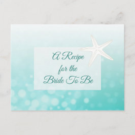 Ett recept för bröllopet Receptkort för bruden Vykort
