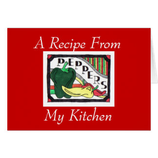 Ett recept från mitt kök. Notecard OBS Kort