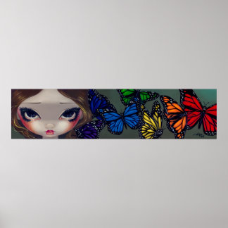 Ett regnbåge av Butterflies Fairy Art Print Poster