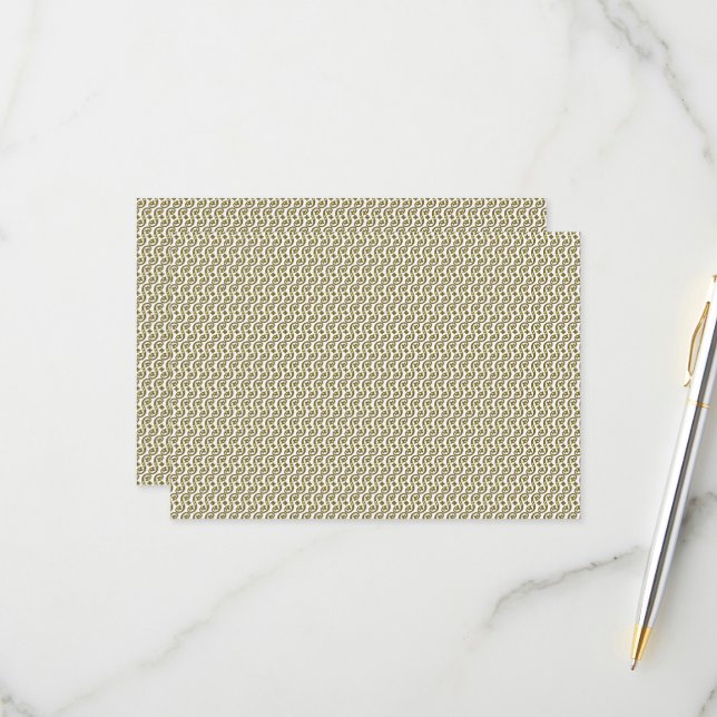 Ett rektangulärt matta med mönster som är starkt g OSA kort (Fram/Back In Situ)