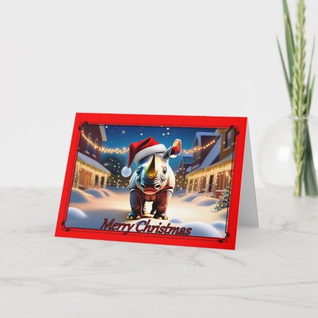 Ett Rhino-Mite-julkort Kort (Framsida)
