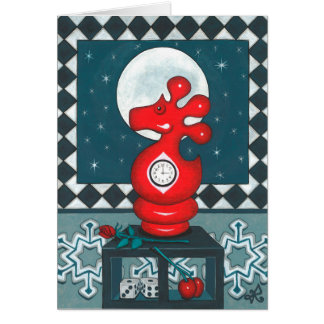 Ett riddarestativ hälsningskort