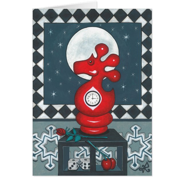 Ett riddarestativ hälsningskort (Framsidan)