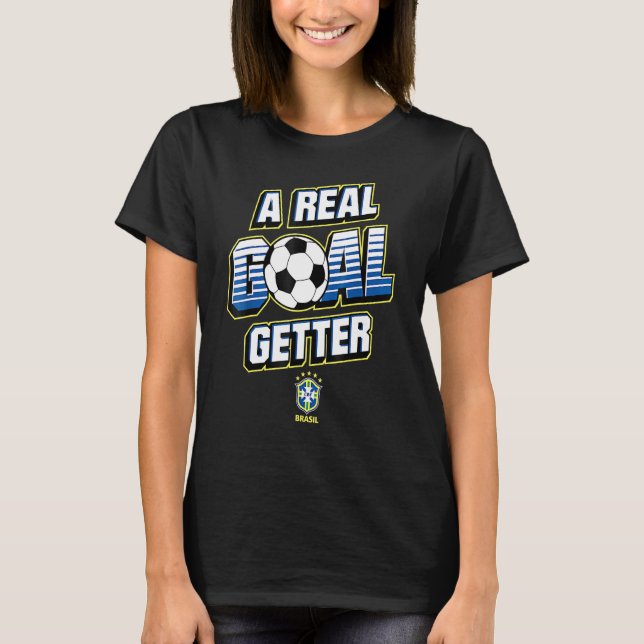 Ett riktigt mål - en brusande blixtlås långt t shirt (Framsida)