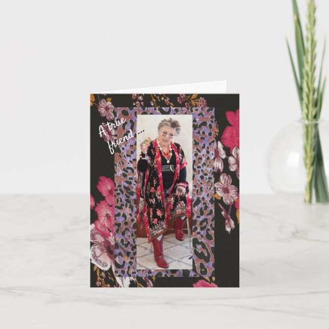 Ett riktigt vänligt födelsedag önskar ett mappat g kort (Framsida)