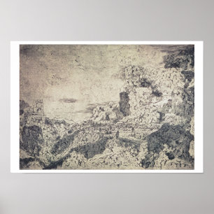 Ett Rocky Ligcape (gravning) Poster