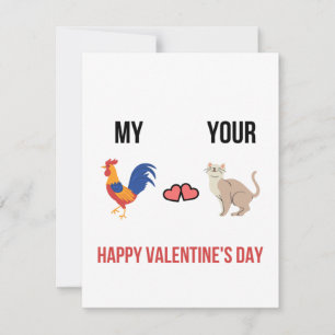 Ett roligt Dirty Naughty Valentiness Card för henn Julkort