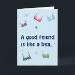 Ett roligt födelsedagskort - Bra Friend är som en  Kort<br><div class="desc">Lustigt födelsedagskort - "En Bra vän är som en Bra" Inside: Hård att hitta,  understödja,  hiss upp dig,  får dig alltid att se bra och är nära ditt hjärta.</div>