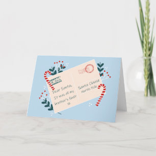 Ett roligt julkort för Brother witty humor Kort