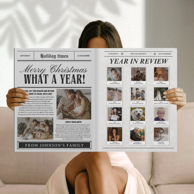 Ett roligt julkort som ett år kort (Skapare uppladdad)