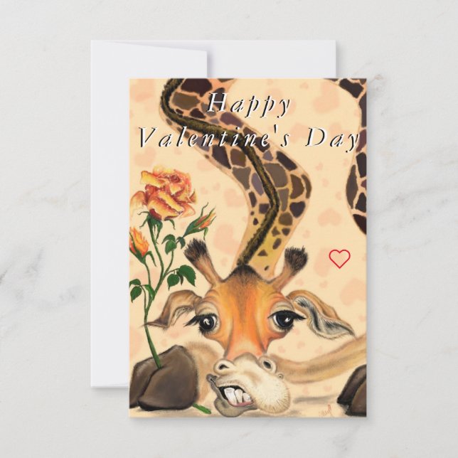 Ett roligt kort på Alla hjärtans dag med Romantic  (Framsida)