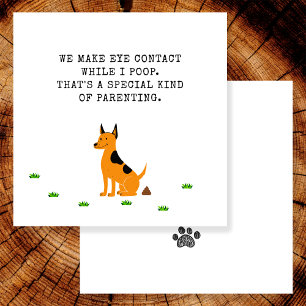 Ett roligt Poop Lycklig Fars dag-kort från Hund Julkort