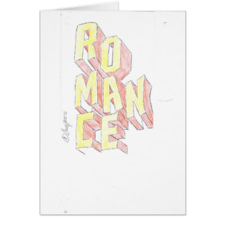 Ett Romantik-kort Hälsningskort