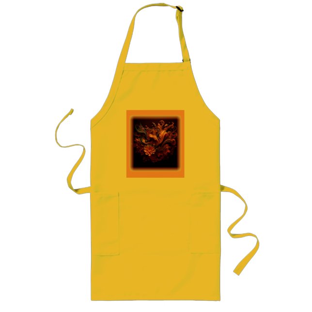 Ett rosa blanksteg för Färgad Långt Förkläde (Framsidan)