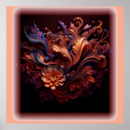 Ett rosa blanksteg för Färgad Poster