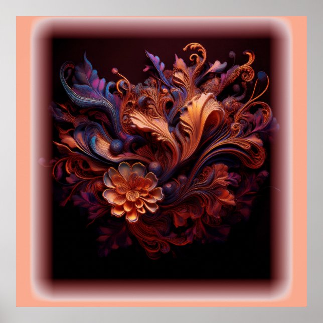 Ett rosa blanksteg för Färgad Poster (Framsidan)