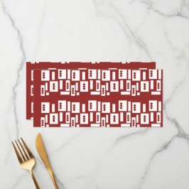 Ett rött matta med ett texturerat mönster sprids u meny