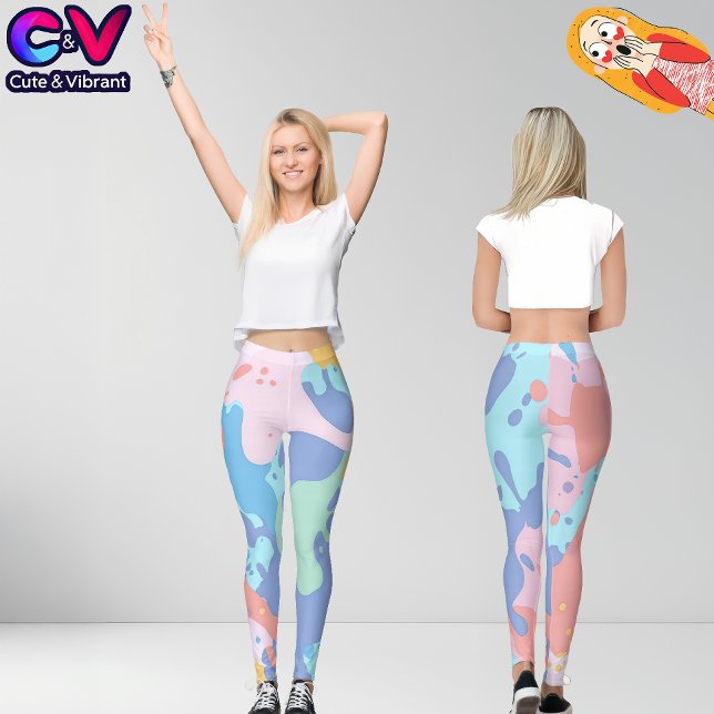 Ett rött mönster av färgfläckar leggings (Skapare uppladdad)