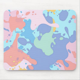 Ett rött mönster av färgfläckar musmatta