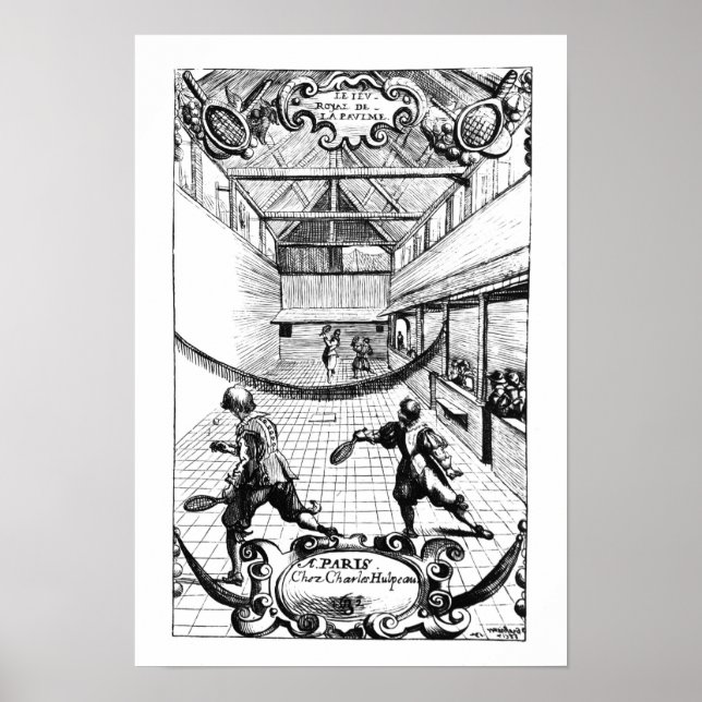 Ett Royal av tennis i Jeu de Paume Poster (Framsidan)