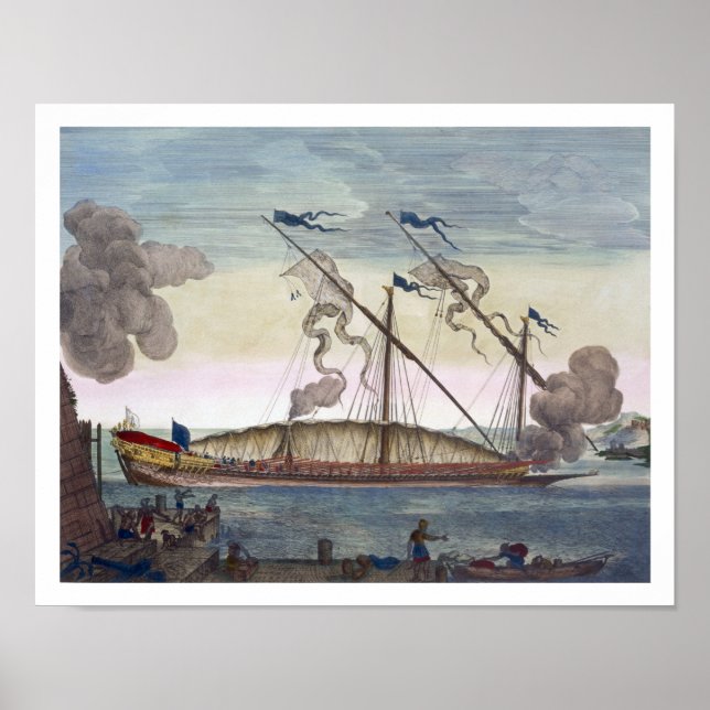 Ett Royal Galley (spansk eller portugisisk), roter Poster (Framsidan)