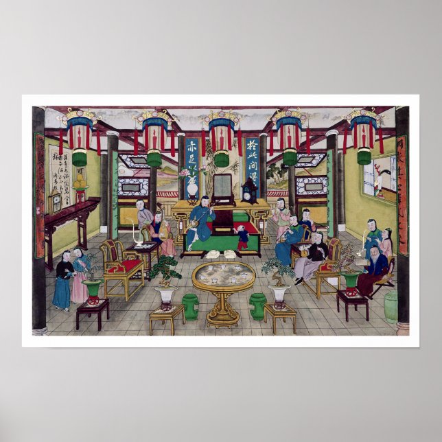 Ett rum i Hongkongs hus, en Peking Merchant Poster (Framsidan)