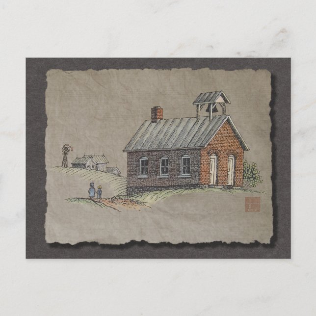 Ett rum skolar vykort (Framsida)