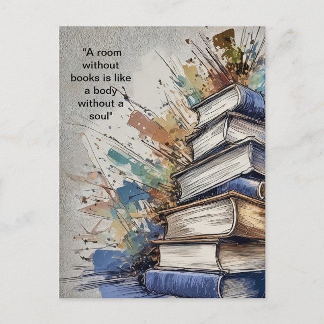 Ett rum utan bokar vykort (Framsida)