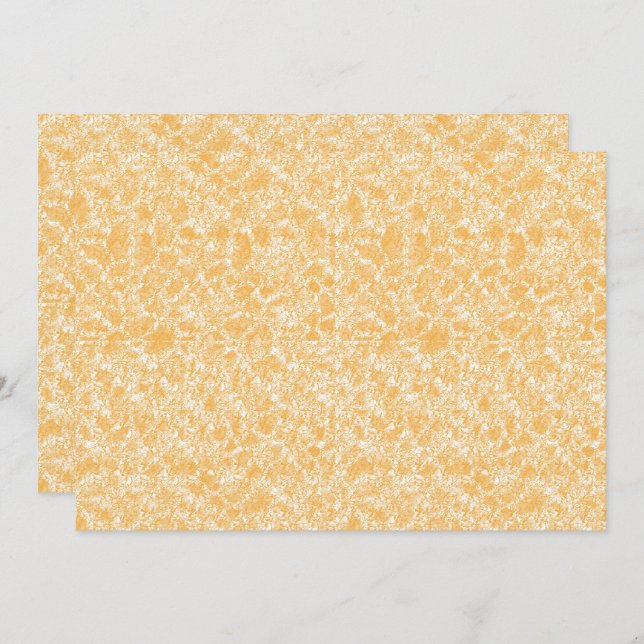 Ett runt matta med en pulserande blandning av gult tack kort (Fram/baksida)