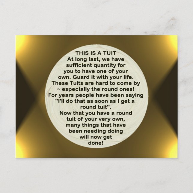 Ett runt stycke ~ vykort (Framsida)