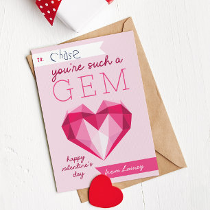 Ett sådant Gem Classroom Valentines day-kort Inbjudningar