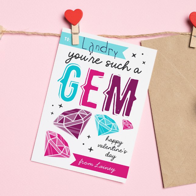 Ett sådant Gem Classroom Valentines day-kort Inbjudningar (Skapare uppladdad)