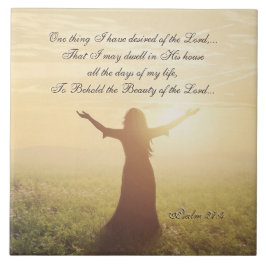 Ett Sak jag önskar av Herren, Psalm 27:4, Kakelplatta