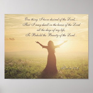 Ett Sak jag önskar av Herren, Psalm 27:4, Poster