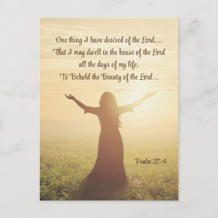 Ett Sak jag önskar av Herren, Psalm 27:4, Vykort