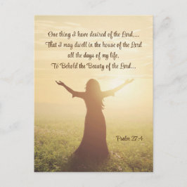 Ett Sak jag önskar av Herren, Psalm 27:4, Vykort