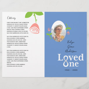Ett Salmon Ro Memorial Service-program har förlora Reklamblad