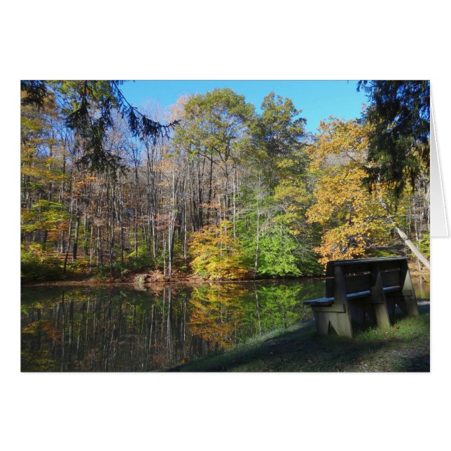 Ett säte med höstvy i Pennsylvania Hälsningskort (Framsidan Horizontal)