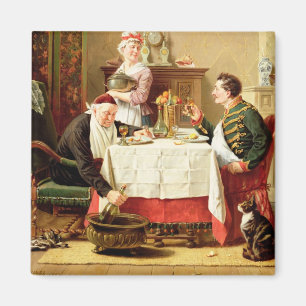 Ett Satisfying mål, 1883 (olja på kanfas) Magnet