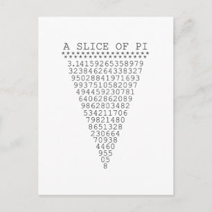 Ett segment av Pi-siffrorna Vykort