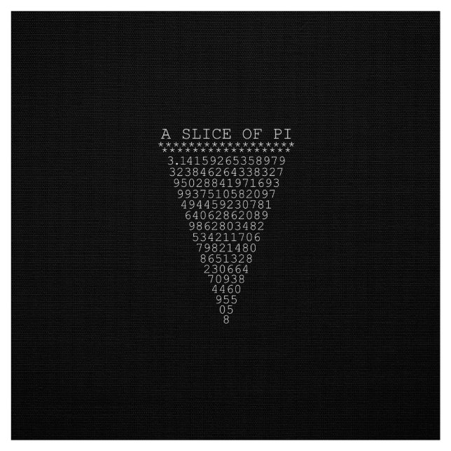 Ett segment av Pi-triangeln Tyg (Provkarta)