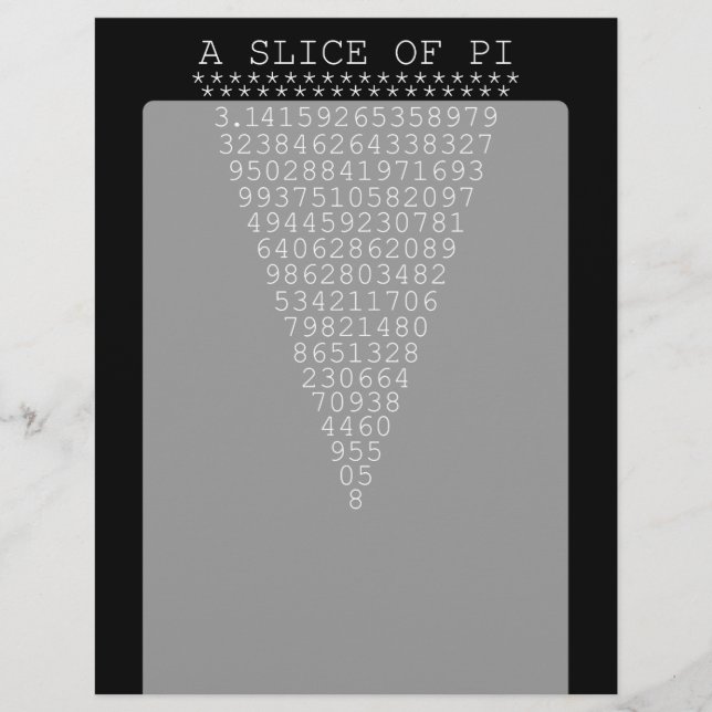 Ett segment av Pi-typografi (Framsida)