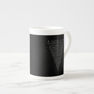 Ett segment av Pi-typografi Benporslin Mugg
