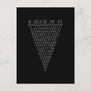Ett segment av Pi-typografi Vykort