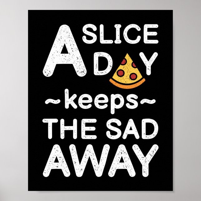 Ett segment per dag | Funny Pizza Quote Poster (Framsidan)