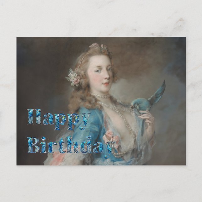 Ett selfie med min papegoja Grattis på födelsedage Vykort (Framsida)