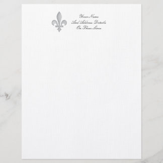 Ett silver Fleur-de-lys Brevhuvud