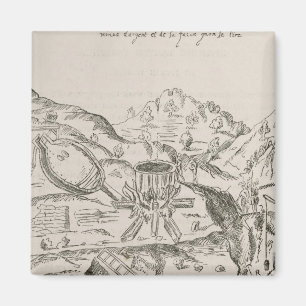 Ett silver Mine Magnet