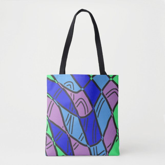 Ett sjudande klassiskt trendig många färg till tygkasse (Framsida)